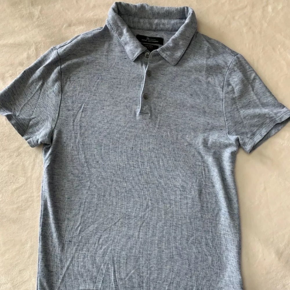 MARC ANTHONY Lt Blue Collated Polo Slim Fit S.